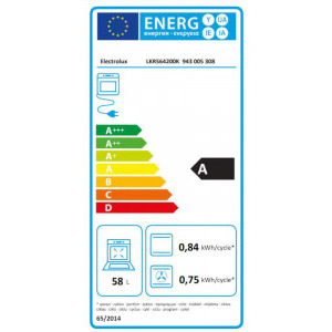 Electrolux LKR564200K, Vitroceramica, 4 zone de gatit, Cuptor electric, SteamBake, AirFry, Autocuratare catalitica, Grill electric, Clasa A, 50 cm, Negru