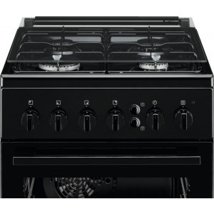 Electrolux LKG504000K, 4 arzatoare, Gaz, Aprindere electrica, Autocuratare catalitica, Grill, 50 cm, Negru