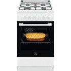 Aragaz Electrolux LKK520002W, Mixt, 4 arzatoare gaz, Cuptor electric, Aprindere integrata, Grill electric, Clasa A, 50 cm, Alb