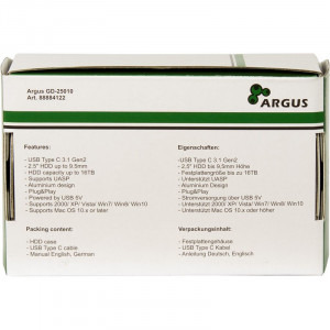 Inter-Tech Argus GD-25010 USB 3.1 negru