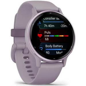 Garmin Vivoactive 5, GPS, 42mm, curea silicon, Metallic Orchid/Orchid