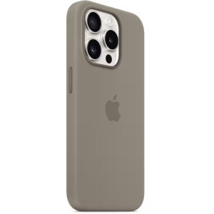 Apple Protectie pentru spate, material silicon pentru iPhone 15 Pro, culoare Clay