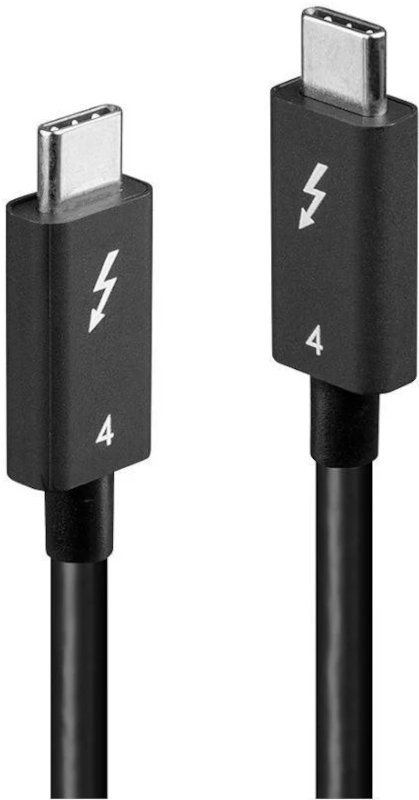 Cablu periferice LINDY Thunderbolt 4, USB-C Male - USB-C Male, 1 m, Negru