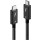 Cablu periferice LINDY Thunderbolt 4, USB-C Male - USB-C Male, 1 m, Negru