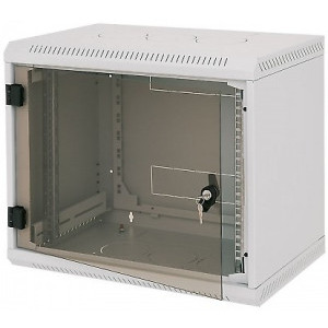 TRITON RBA-18-AS6-CAX-A6 18U, Wall mount, 600 mm, Glass door, Panouri laterale fixe, Gri