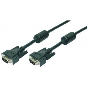 Cablu video Logilink VGA Male - VGA Male, 1.8m, ecranat, negru