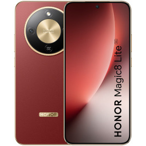 Smartphone Honor Magic8 Lite, 512GB, 8GB RAM, Dual SIM, 5G, Tri-Camera, Reddish Brown + casti Honor Choice Earbuds X7e Active