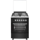 Aragaz Studio Casa MARCO57/57BLKX, Gaz, 4 arzatoare, Sistem de siguranta, Aprindere integrata, Grill, Rotisor, Clasa A, 57 cm, Negru