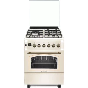Aragaz Studio Casa Aragaz Studio Casa FE90/60AVENA, Mixt, 3 arzatoare, 1 zona de gatit, Sistem de siguranta, Aprindere integrata, Grill, Rotisor, Clasa A, 60 cm, Crem