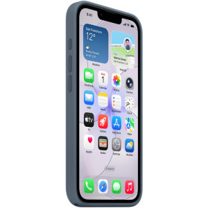 Apple Protectie pentru spate, material silicon pentru iPhone 17e, culoare Anchor Blue