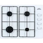 Plita incorporabila Nuova Cucina PG60WH, Gaz, 4 arzatoare, Aprindere electrica integrata, Sistem de siguranta, 60 cm, Alb