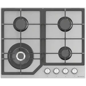 Plita incorporabila Studio Casa PG660PARMAGLASSGREY, Gaz, 4 arzatoare, Aprindere electrica integrata, Sistem de siguranta, Gratar fonta, 60 cm, Gri