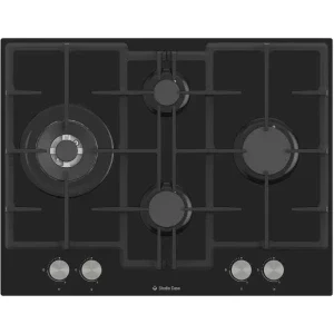 Plita incorporabila Studio Casa PG70BELLAGIO, Gaz, 4 arzatoare, Aprindere electrica integrata, Sistem de siguranta, Gratar fonta, 70 cm, Negru
