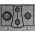 Plita incorporabila Studio Casa PG70EL, Gaz, 4 arzatoare, Aprindere electrica integrata, Sistem de siguranta, Gratar fonta, 70 cm, Gri