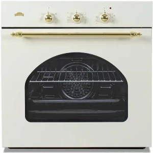 Cuptor incorporabil Nuova Cucina FEV60BGRETROSTAR, Electric, 60 L, Autocuratare catalitica, Clasa A, Crem