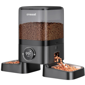 Oneisall Dozator automat de hrana pentru animale PF10 Negru
