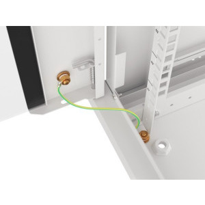 Lanberg WF01-6627-10S 27U, Wall mount, 600 x 600, Glass door, Grey