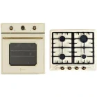 Pachet incorporabil Studio Casa Positano Rustic Cuptor electric & Plita pe gaz, Crem