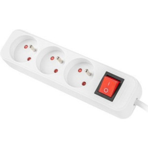 Lanberg PS1-03E-0150-W, 3x Type E, 1.5m, White