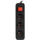 Priza/prelungitor Lanberg PS1-03E-0150-BK, 3x Type E, 1.5m, Black
