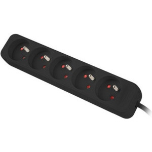 Lanberg PS0-05E-0300-BK, 5x Type E, 3m, Black