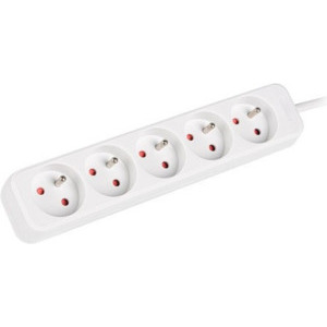 Lanberg PS0-05E-0150-W, 5x Type E, 1.5m, White