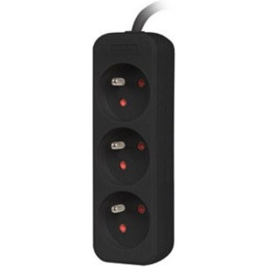 Lanberg PS0-03E-0150-BK, 3x Type E, 1.5m, Black