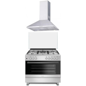Pachet incorporabil Studio Casa Multifunctional Aragaz pe gaz & Hota decorativa, Inox