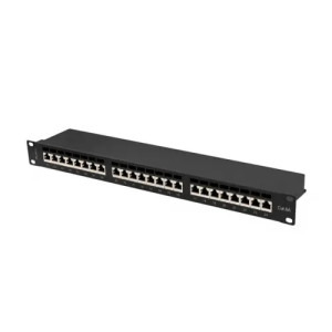 Lanberg Patch panel 19 inch 24 porturi CAT6a FTP Black