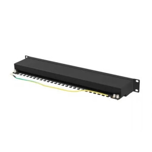 Lanberg Patch panel 19 inch 24 porturi CAT6a FTP Black