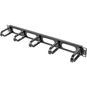 Lanberg Panou management cabluri 19 inch, 5 inele, tip B, Negru