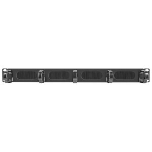 Lanberg Panou management cabluri cu perii 19 inch, 5 inele, tip B, Negru