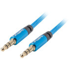 Cablu audio Lanberg Jack 3.5 mm Male - Jack 3.5 mm Male, 3m, albastru