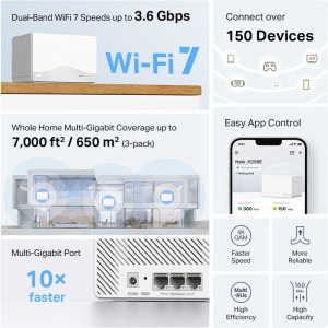 MERCUSYS Gigabit Halo H25BE Dual-Band WiFi 7 3buc
