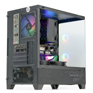 Gaming BALAUR Epic Powered by ASUS, Intel i5-14400F 2.5GHz, 32GB DDR5, 1TB SSD, RTX 5060 Ti 8GB GDDR7, Iluminare RGB