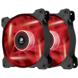 Corsair Air Series SP140 LED Red High Static Pressure 140mm Fan Twin Pack
