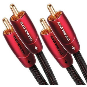 Audioquest Golden Gate, 2x RCA Male - 2x RCA Male, 5m, negru-rosu