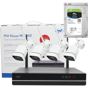 PNI WiFi660 + 4 Camere + 1TB