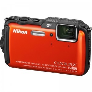 Nikon COOLPIX AW120 Portocaliu Adventure kit + Card 16GB + Geanta