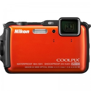 Nikon COOLPIX AW120 Portocaliu Adventure kit + Card 16GB + Geanta