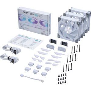 Phanteks D30-120 Reverse RGB PWM 120mm Three Fan Pack White