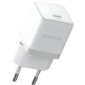 Incarcator retea Baseus Palm, 1x USB-C, Quick Charge 20 W, White