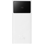 Baterie externa Baseus EnerFill FP41, 30000 mAh, 2x USB, 1x USB-C, 22.5 W, Display, White