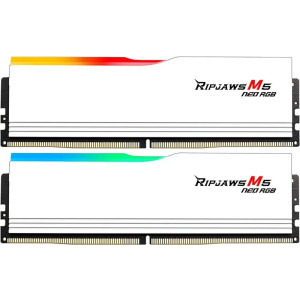 Memorie G.Skill Ripjaws M5 Neo RGB 64GB DDR5 6000MHz CL28 Dual Channel Kit White