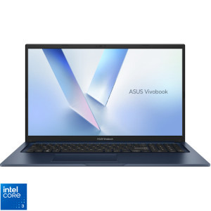 Laptop ASUS 17.3 Vivobook 17 X1704VA, FHD, Procesor Intel® Core™ 3 100U (10M Cache, up to 4.70 GHz), 8GB DDR5, 512GB SSD, Intel Graphics, No OS, Quiet Blue