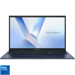 Laptop ASUS 17.3 Vivobook 17 X1704VA, FHD, Procesor Intel® Core™ 7 150U (12M Cache, up to 5.40 GHz), 16GB DDR5, 1TB SSD, Intel Graphics, No OS, Quiet Blue