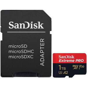 Card memorie SanDisk Micro SDXC Extreme PRO 1TB A2 C10 V30 UHS-I U3 + Adaptor