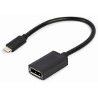 Adaptor Gembird 1x USB-C Male - 1x DisplayPort Female, Negru