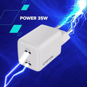 Canyon GaN, 2x USB-C, Power Delivery 35W