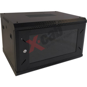 Xcab 12u60S.9004 12U, Wall mount, 600 x 600, Glass door, Negru